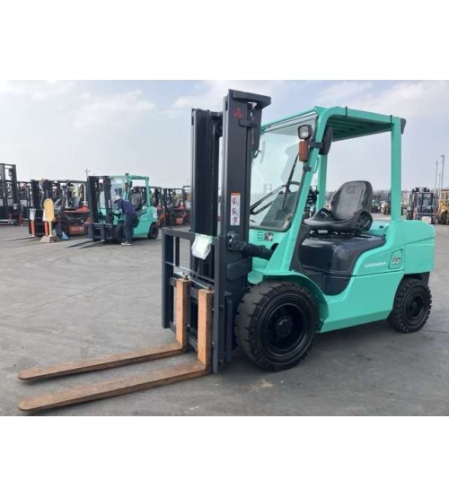 Xe nâng 3.5 tấn Nhật bãi 3 mét dịch giá Mitsubishi đã qua sử dụng, model FD35AT-F14E, máy dầu S4S, đời cao 2010